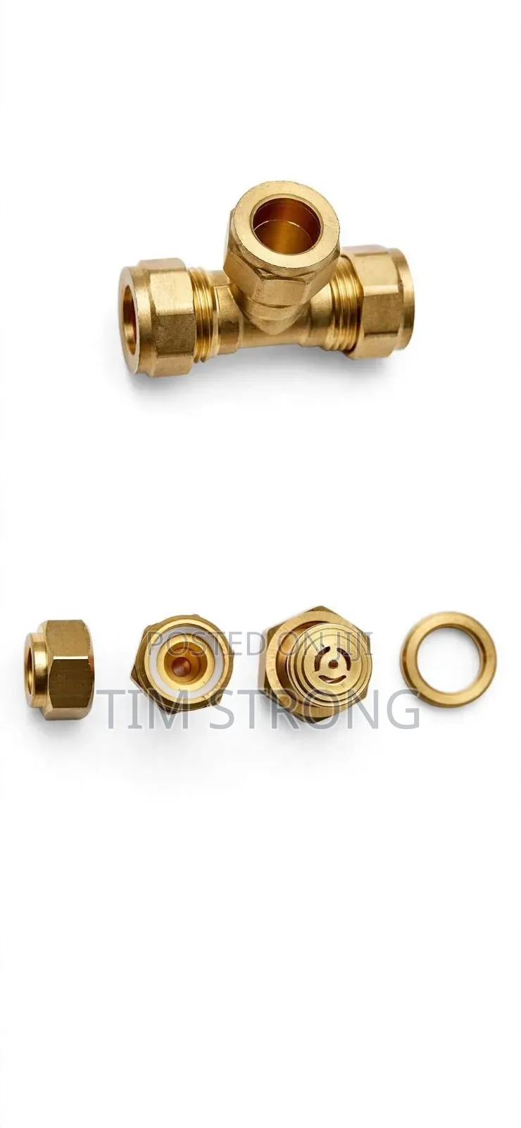 Brass Compression Fittings Set for Copper Pipes