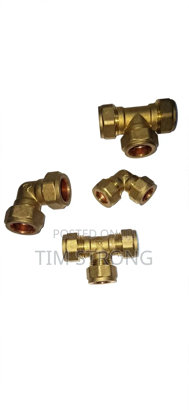 Brass Compression Fittings Set for Copper Pipes