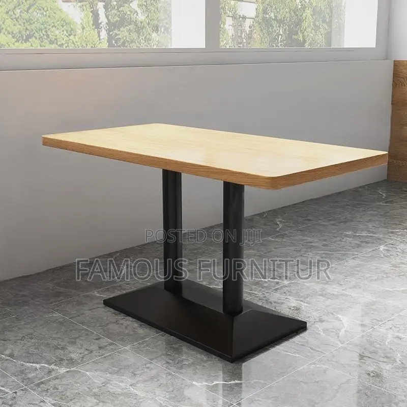 The Image Shows a Rectangular Restaurant or Café Table