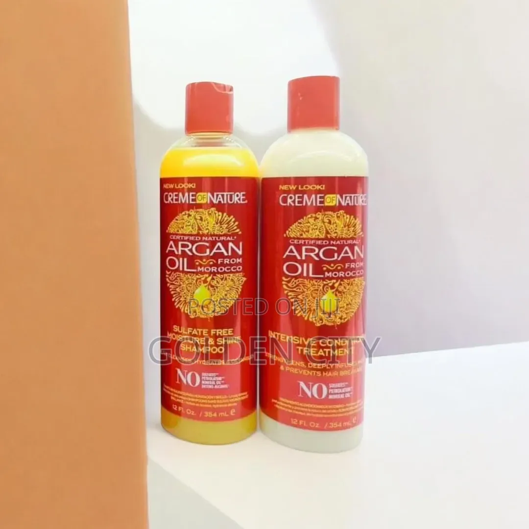 Creme of Nature Argan Oil Moisture Repair Hair Care Set.