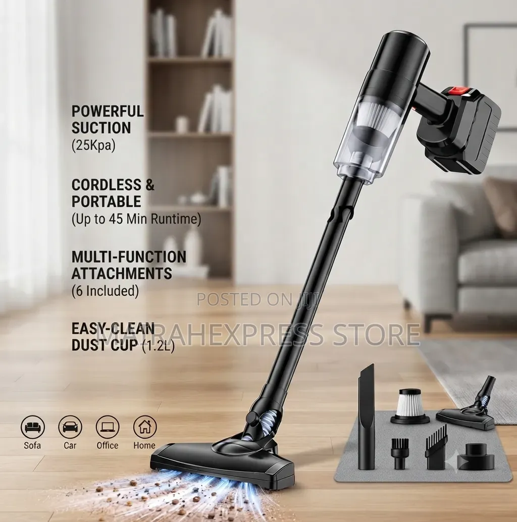 Powerful 4in1 Multipurpose Vacuum Cleaner (Cordless)