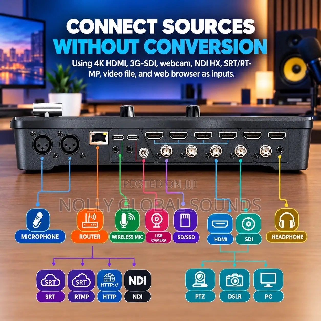 Osee GoStream Duet 8 ISO Live Streaming Video Switcher, 4 HDMI 4 SDI