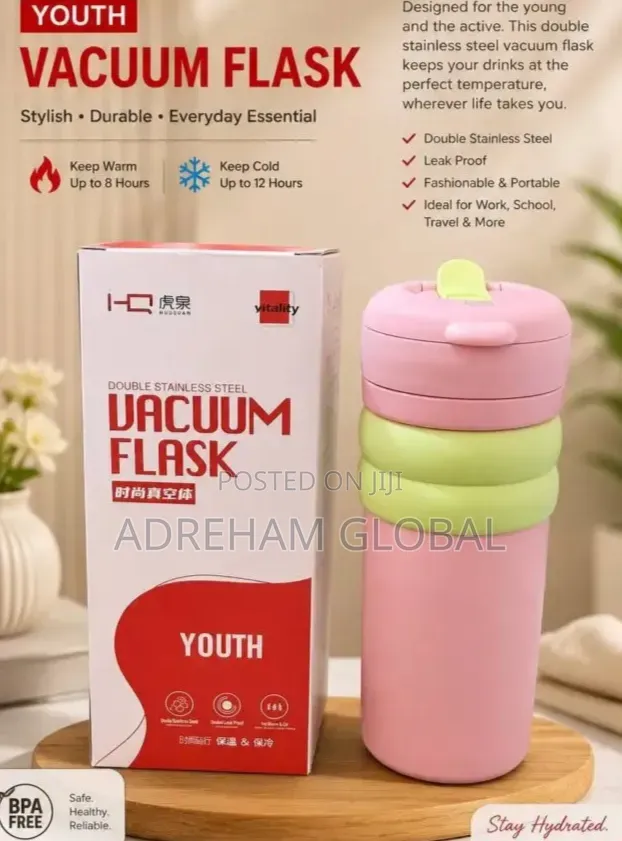 Quality Bpa Free Double Stainless Vacuum Water Flask With Filter Straw