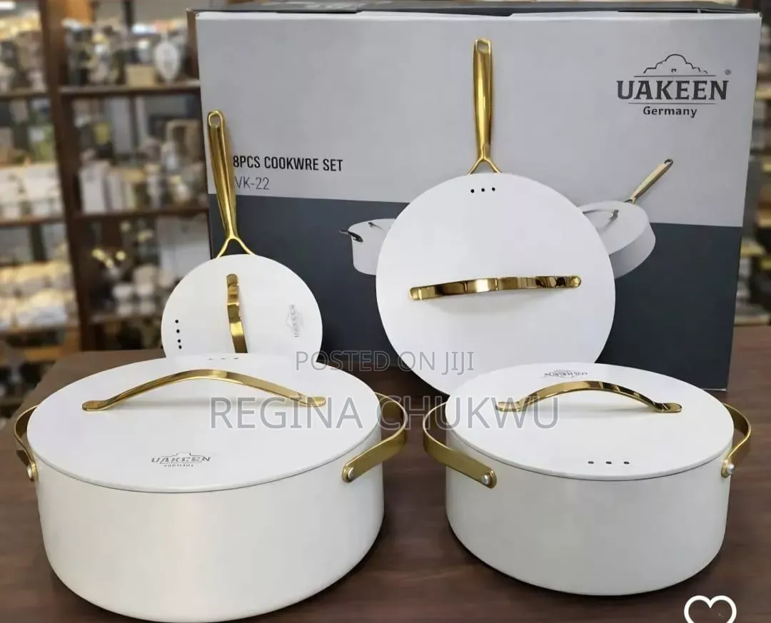 Uakeen 8 Pieces Cookware Sets