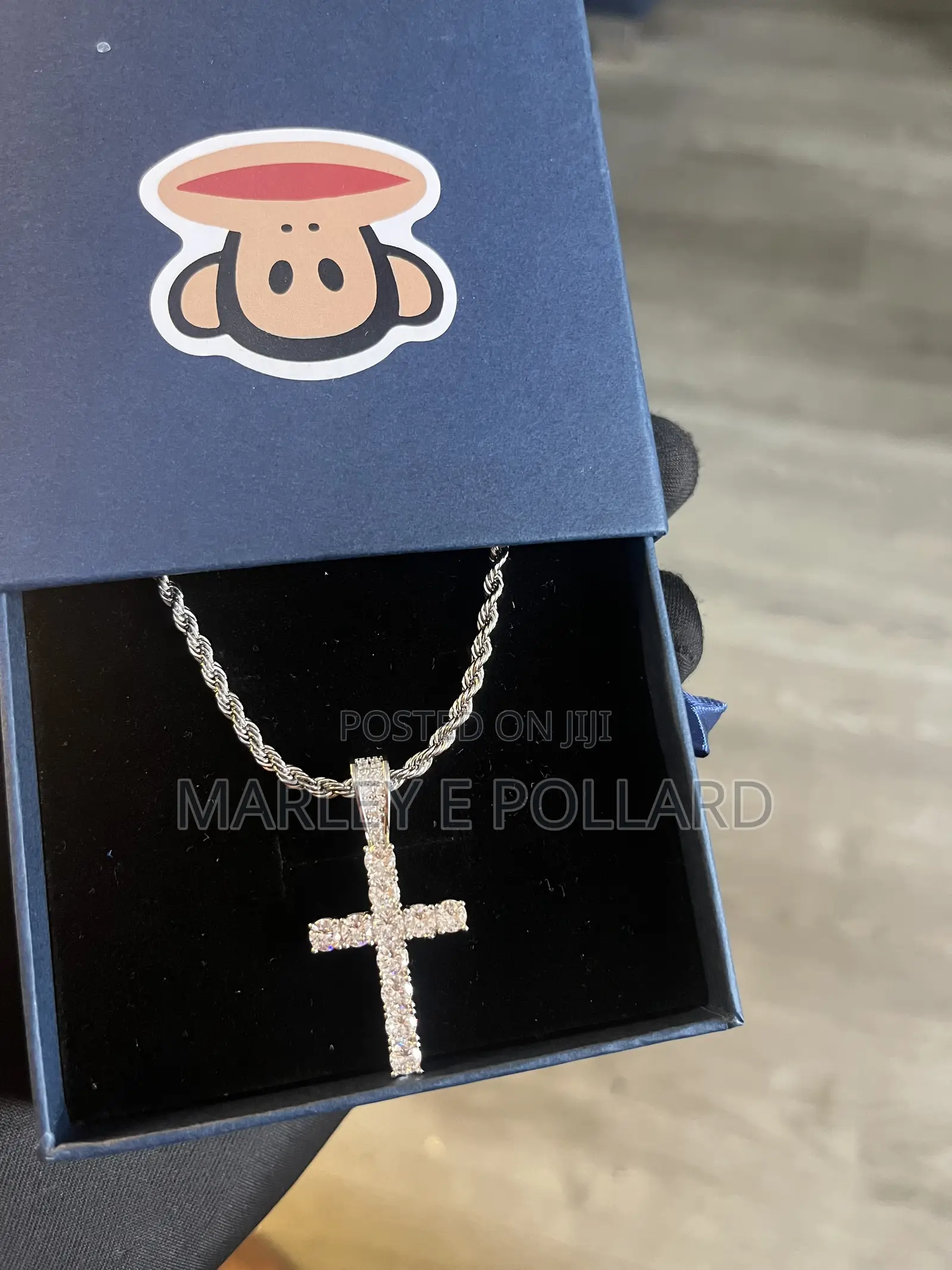 Iced Out Cross Rope Chain Zirconia Diamond Twist Chain