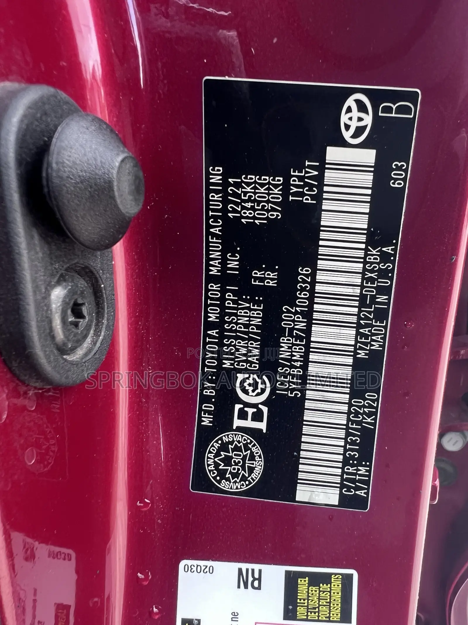 Toyota Corolla SE 2022 Burgundy