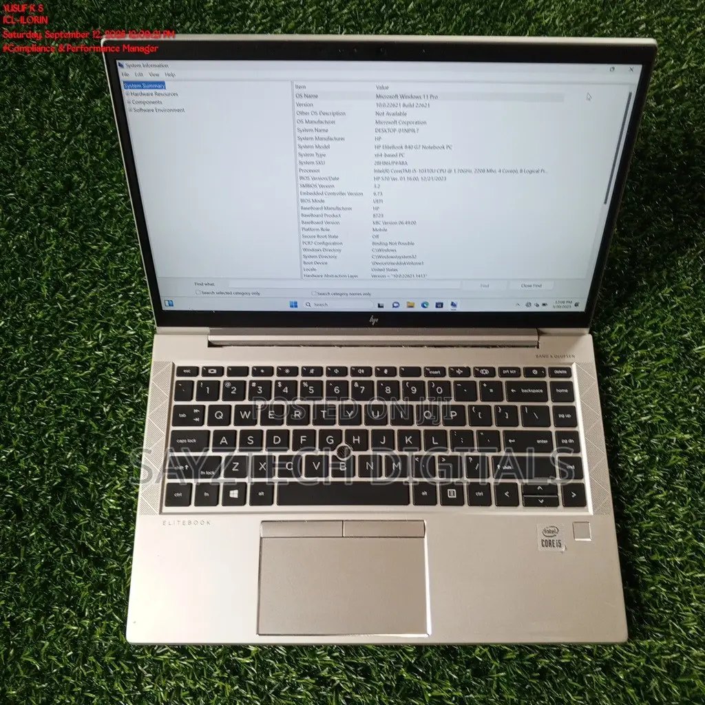 Laptop HP EliteBook 840 G7 8GB Intel Core i5 SSD 256GB