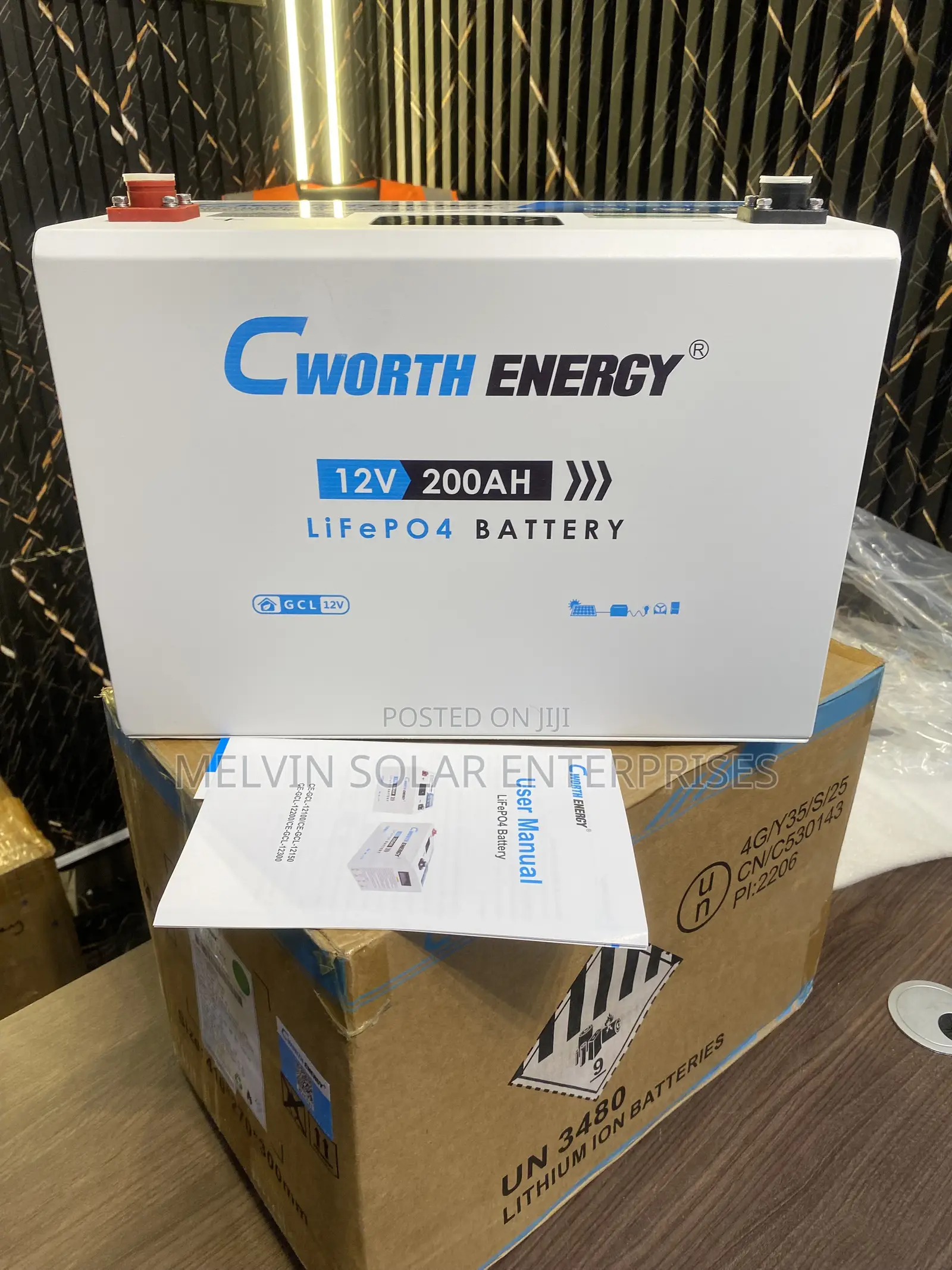 200AH 2.5kwh Cworth Solar Lithium Ion Phosphate Batteries Available