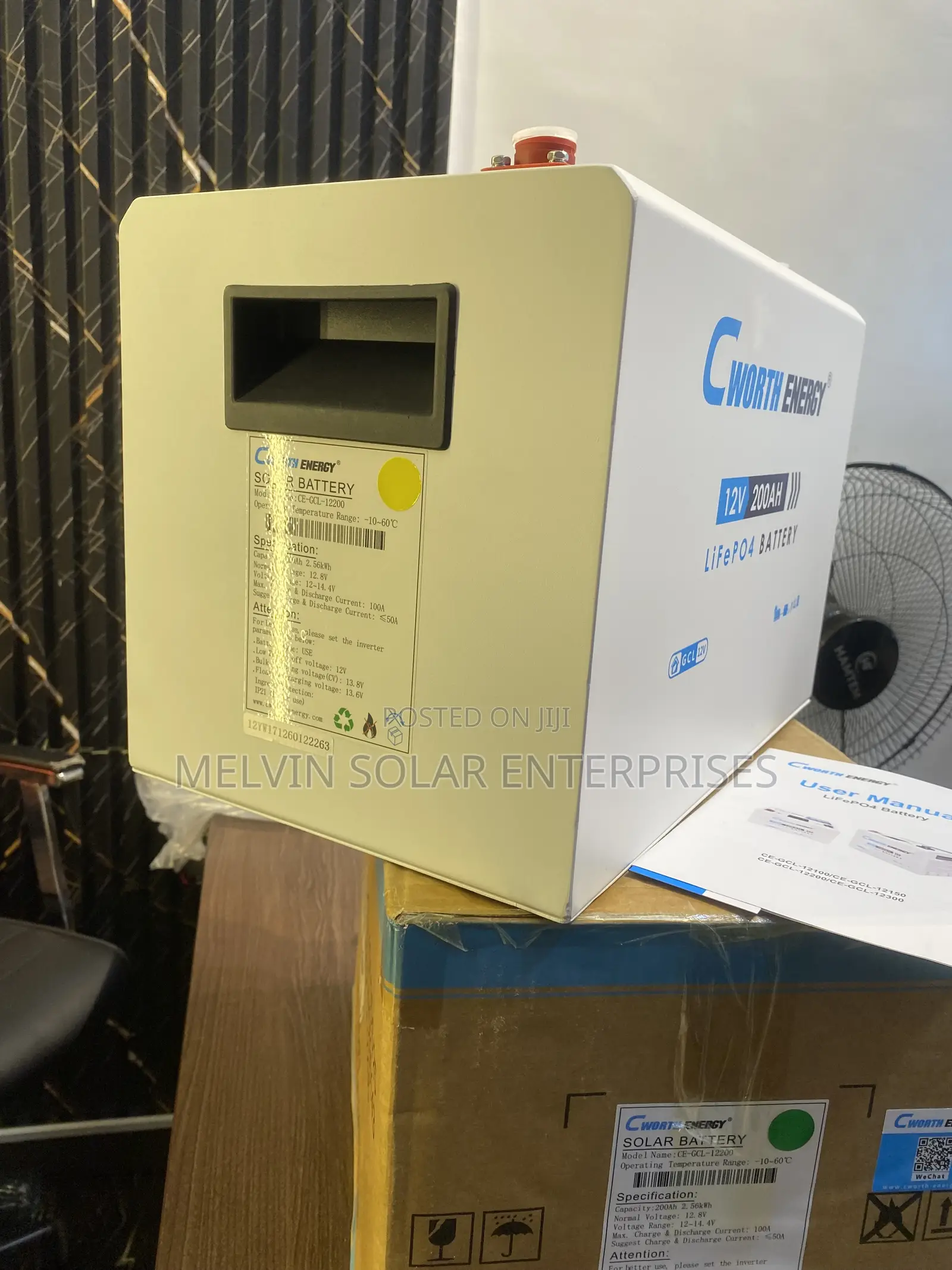 200AH 2.5kwh Cworth Solar Lithium Ion Phosphate Batteries Available