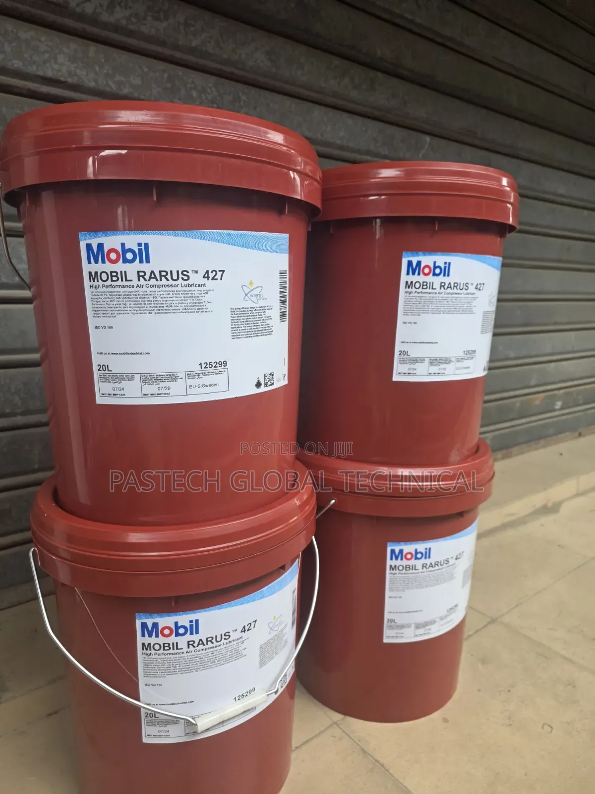 Mobil Rarus 427 || 20L Bucket || ISO VG 100 Ashless Air Compressor Oil