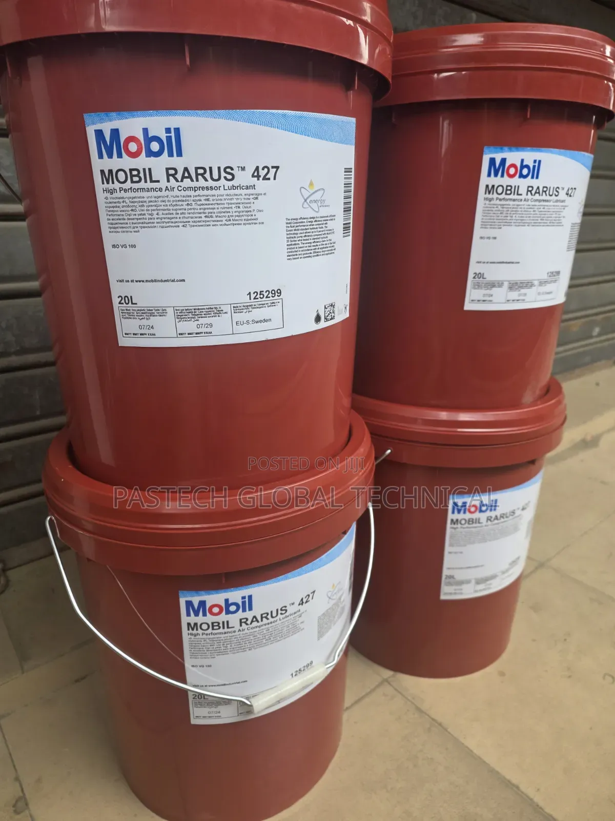 Mobil Rarus 427 || 20L Bucket || ISO VG 100 Ashless Air Compressor Oil