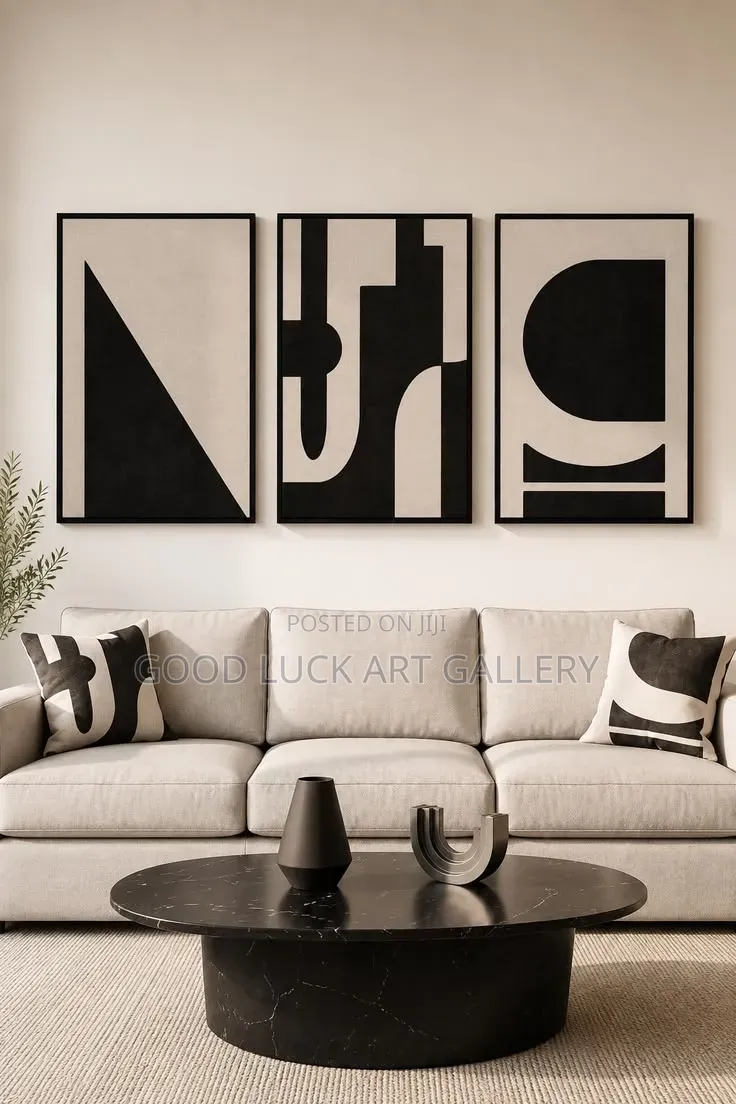 Set of 3 Black Excellence Wall Art