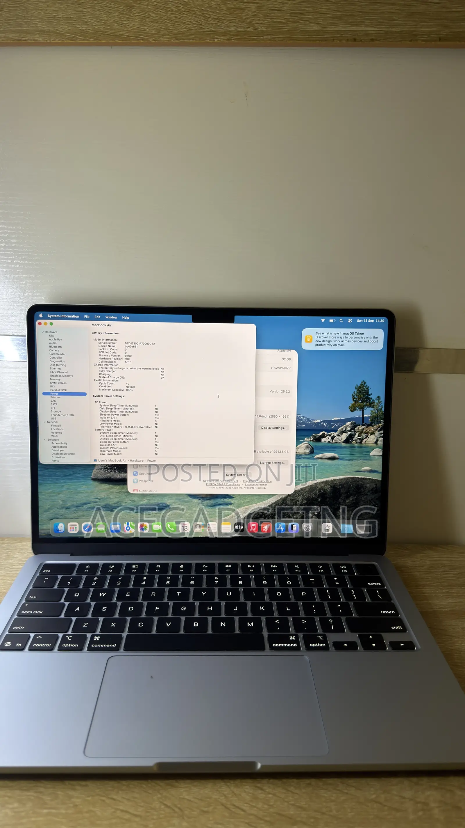 Laptop Apple MacBook Air 2025 M4 32GB Apple M4 SSD 1T