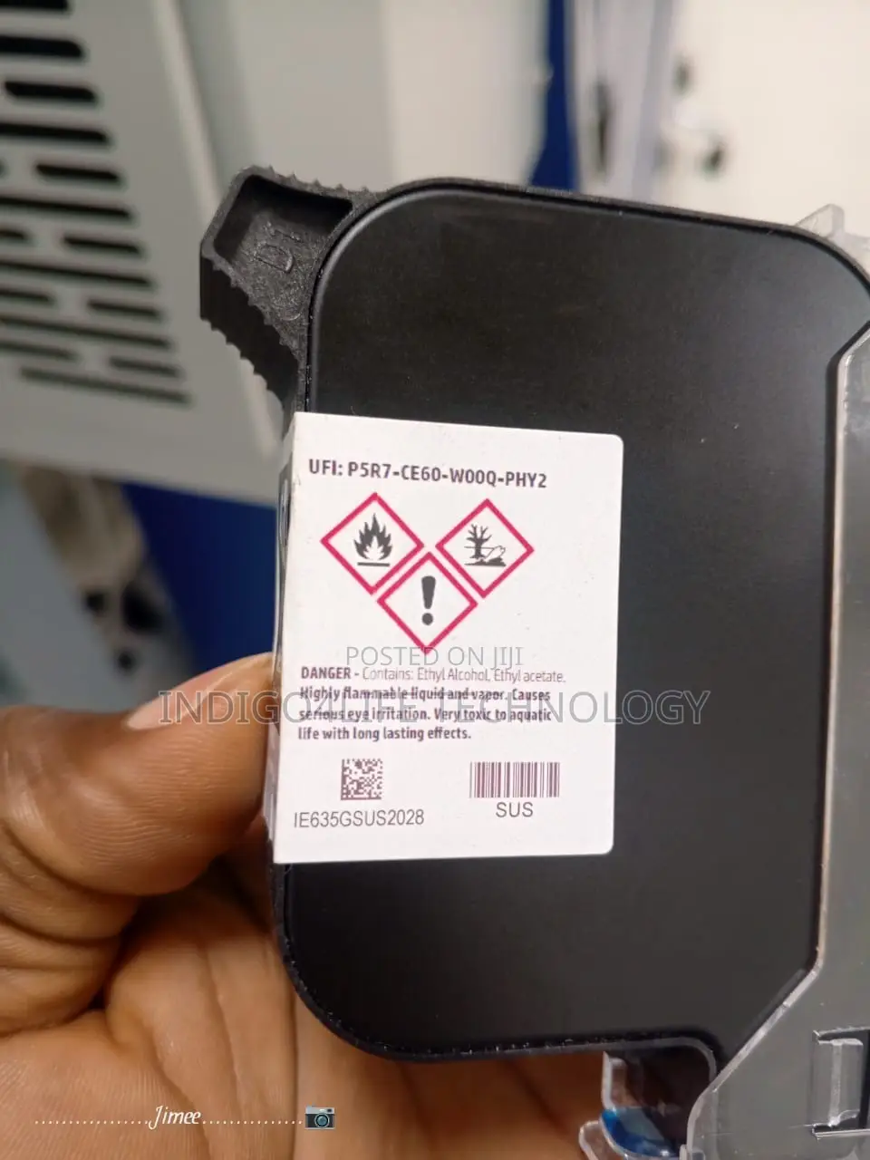 HP W3T10B Black Solvent Cartridge, Quick Dry Inkjet