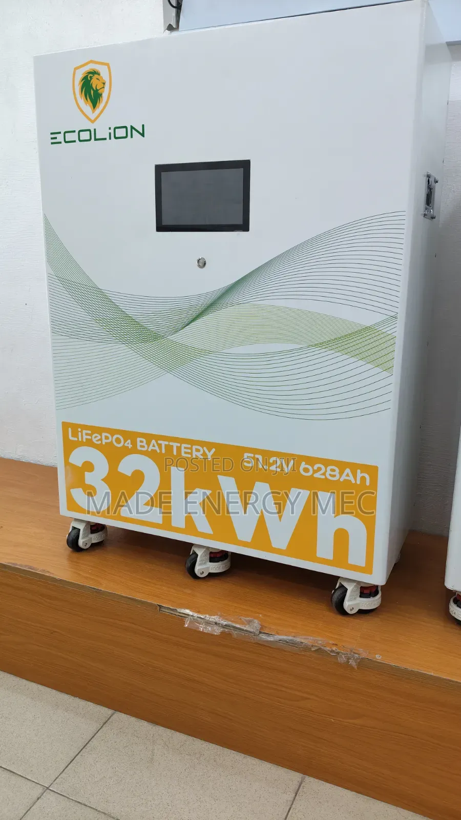 32kWh ECOLION LiFePO4 Lithium Battery – 51.2V 628Ah