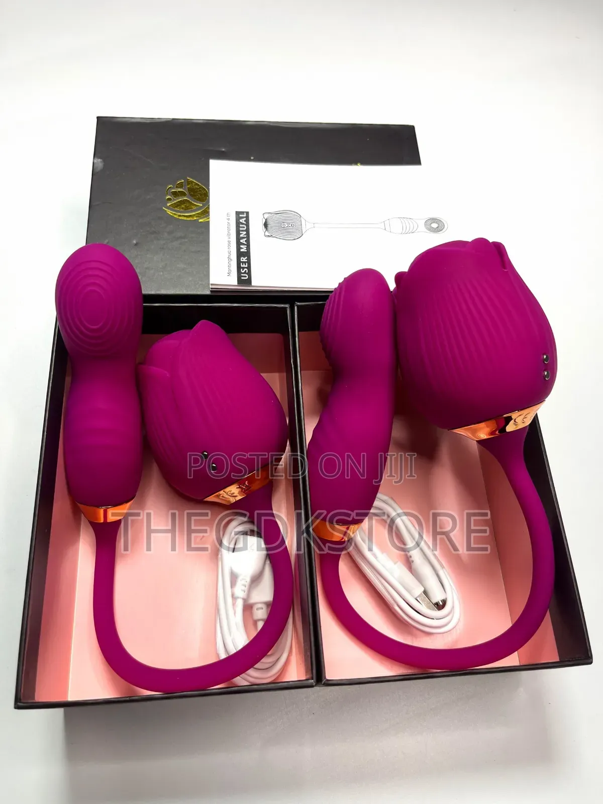 2in1 Rose Sucker and Pulsating Vibrator End