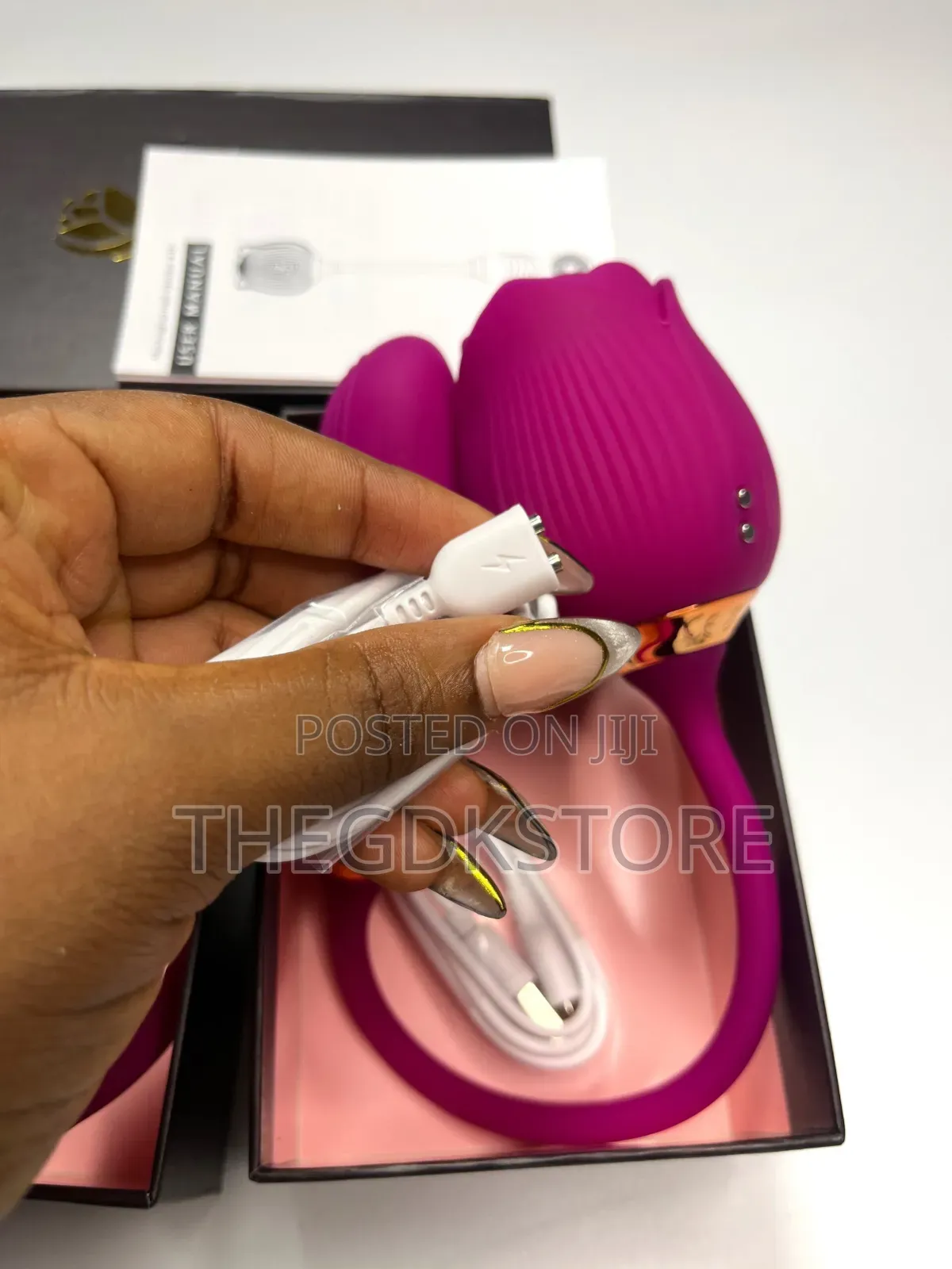 2in1 Rose Sucker and Pulsating Vibrator End
