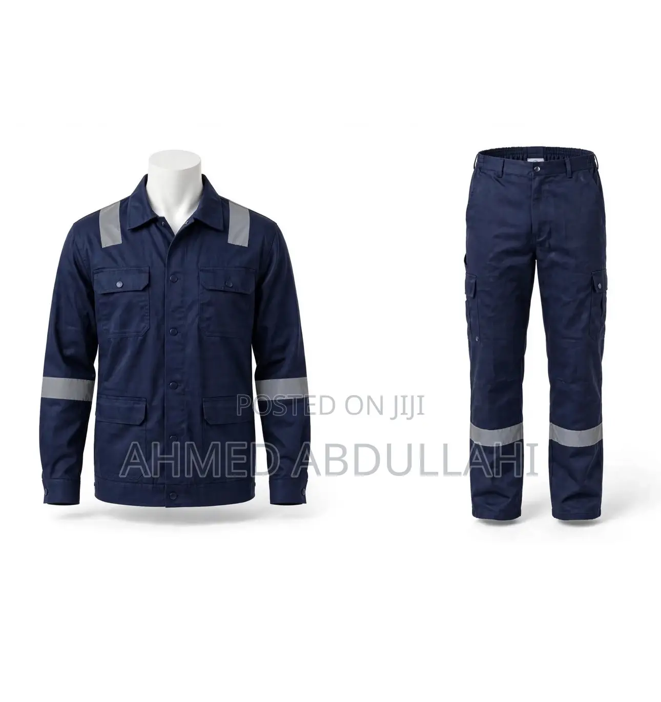 Navy Blue Jacket and Trousers Safety Coveralls