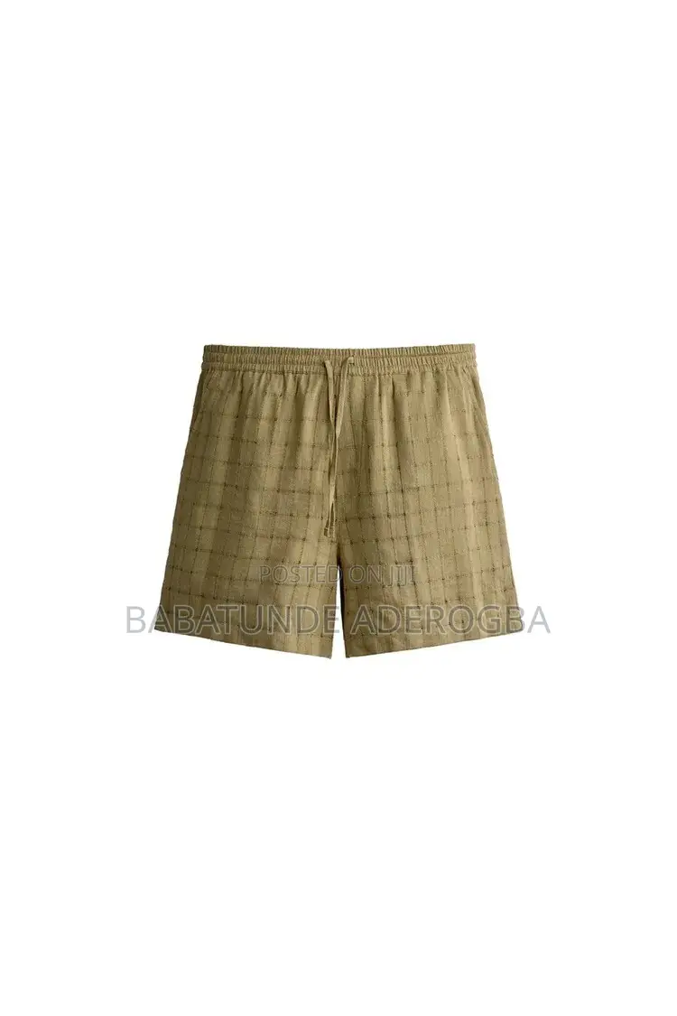 Zara Check Jacquard Linen/ Cotton Shirts and Bermuda Shorts
