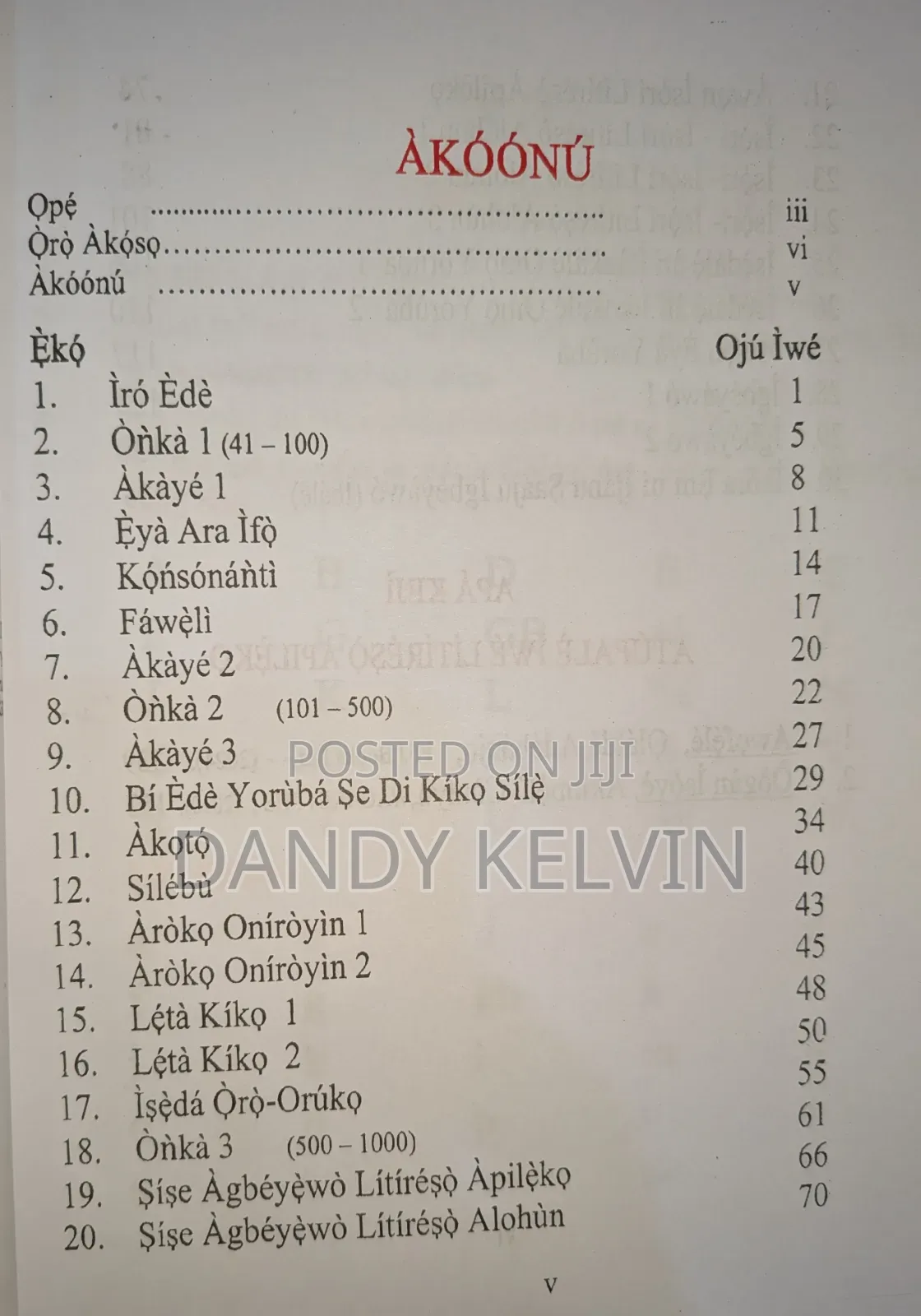 Simplified Yoruba Jss1-3