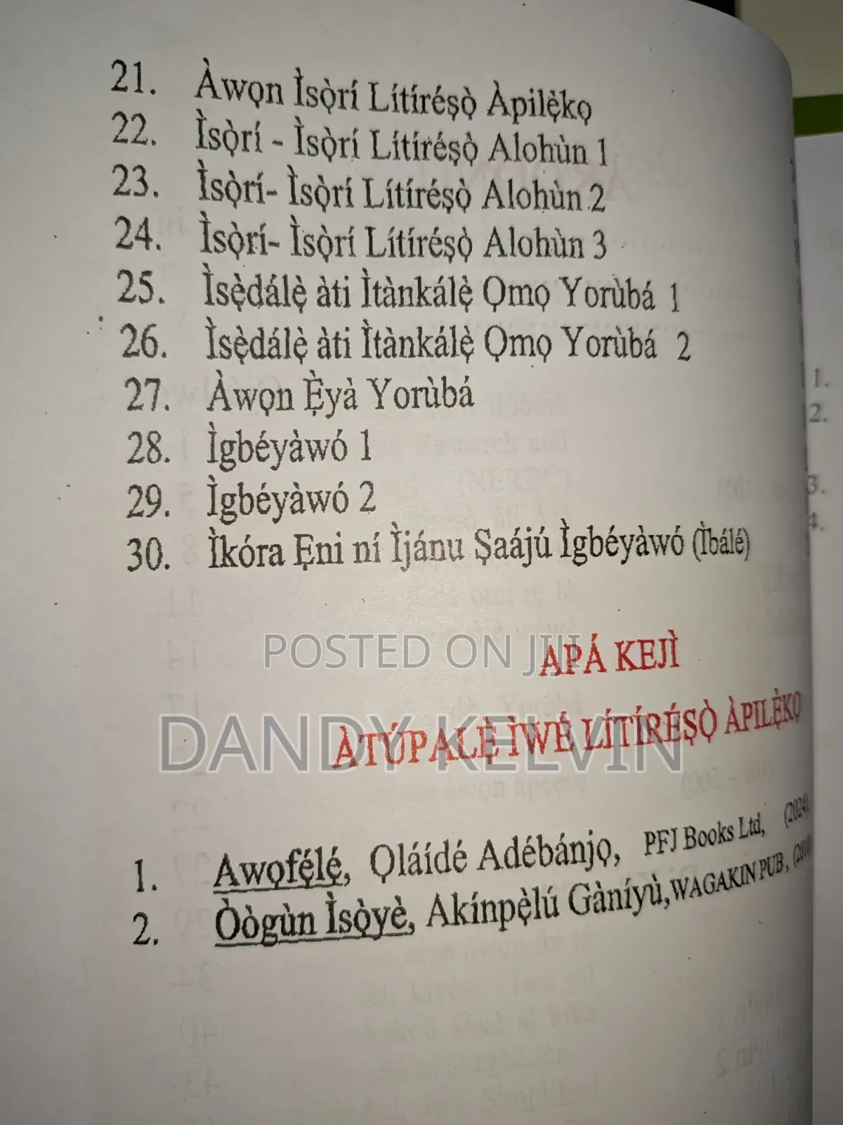 Simplified Yoruba Jss1-3