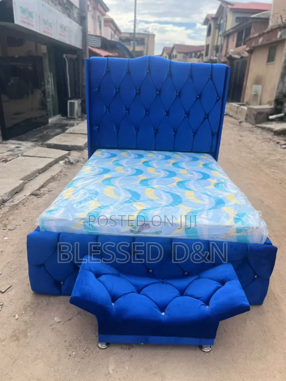 Blue Bed Frame