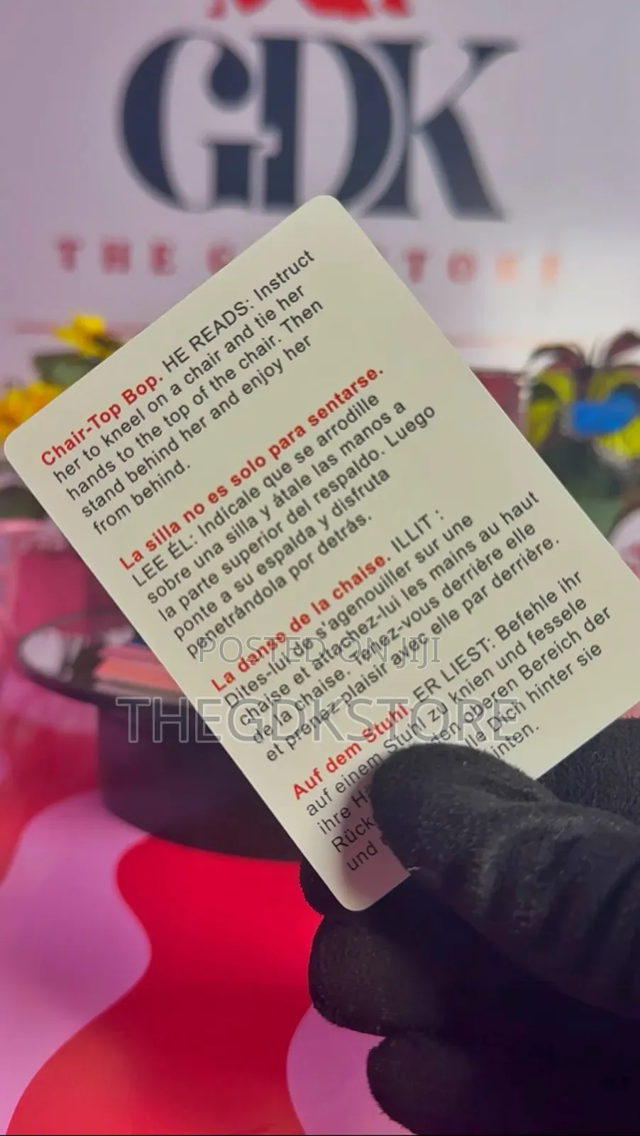 50 Positions of Bondage Game Cards