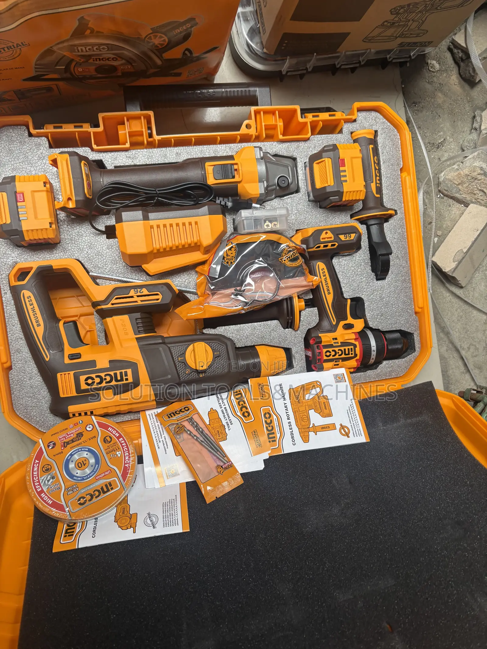 20V 3-Piece Cordless Industrial Combo Kit