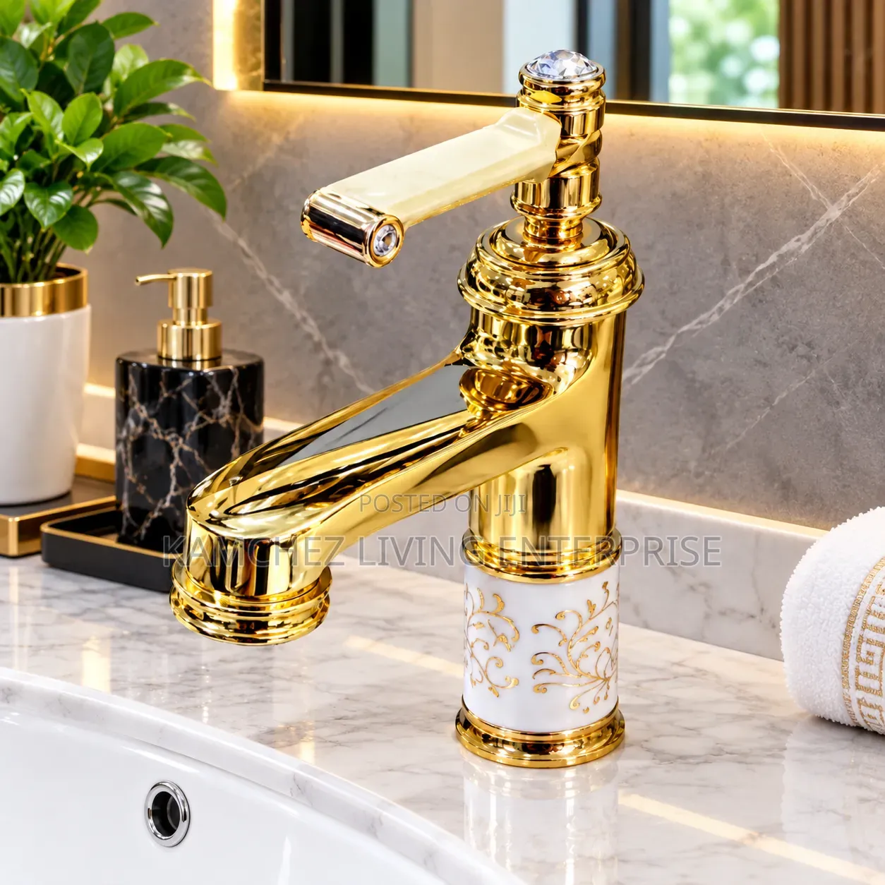 Luxury Royal Gold Bathroom Basin Mixer Tap/Faucet