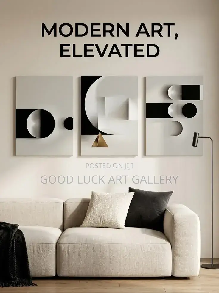 3 Set Framless Abstract