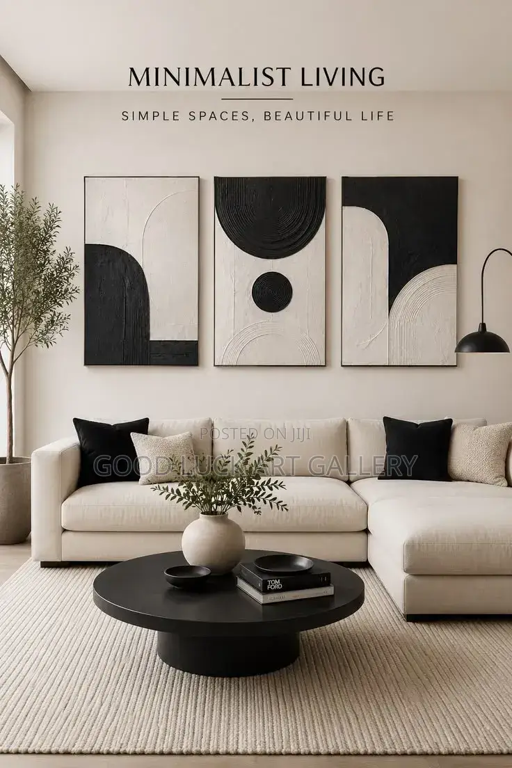3 Set Framless Abstract