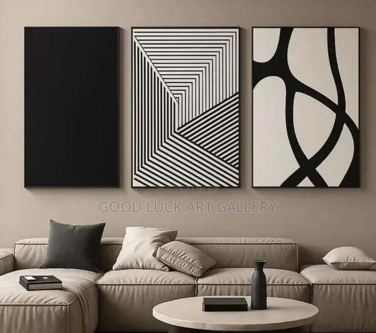 3 Set Framless Abstract