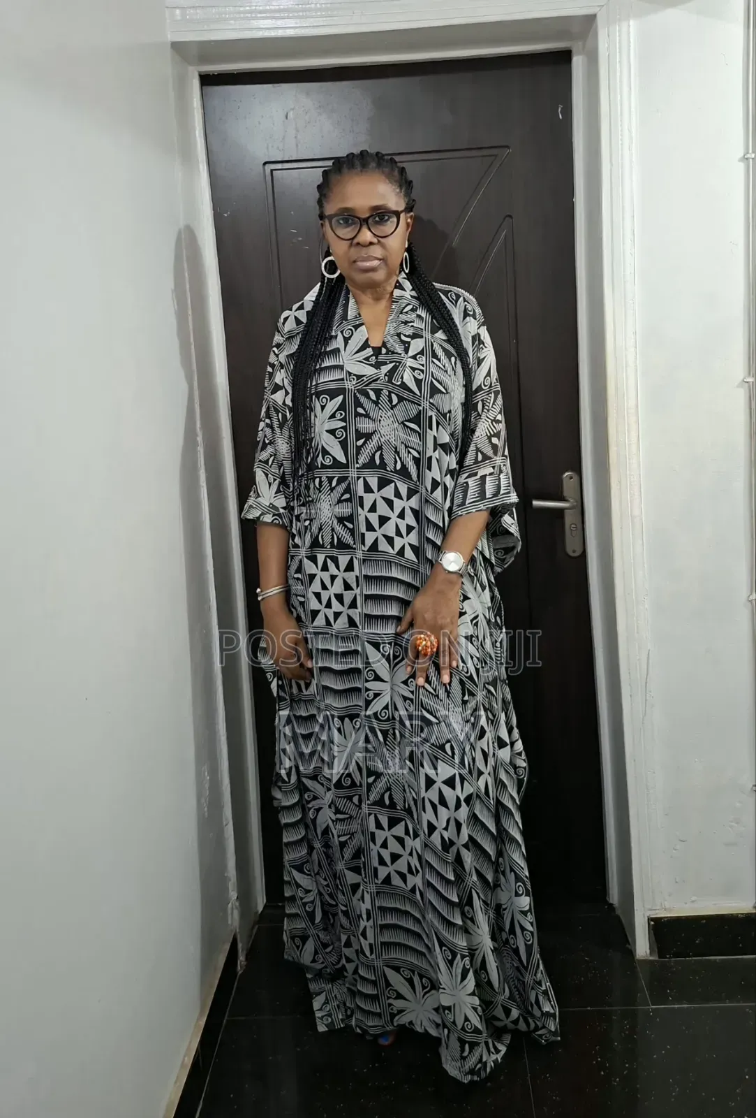 Adire Chiffon Kaftan/ Bubu