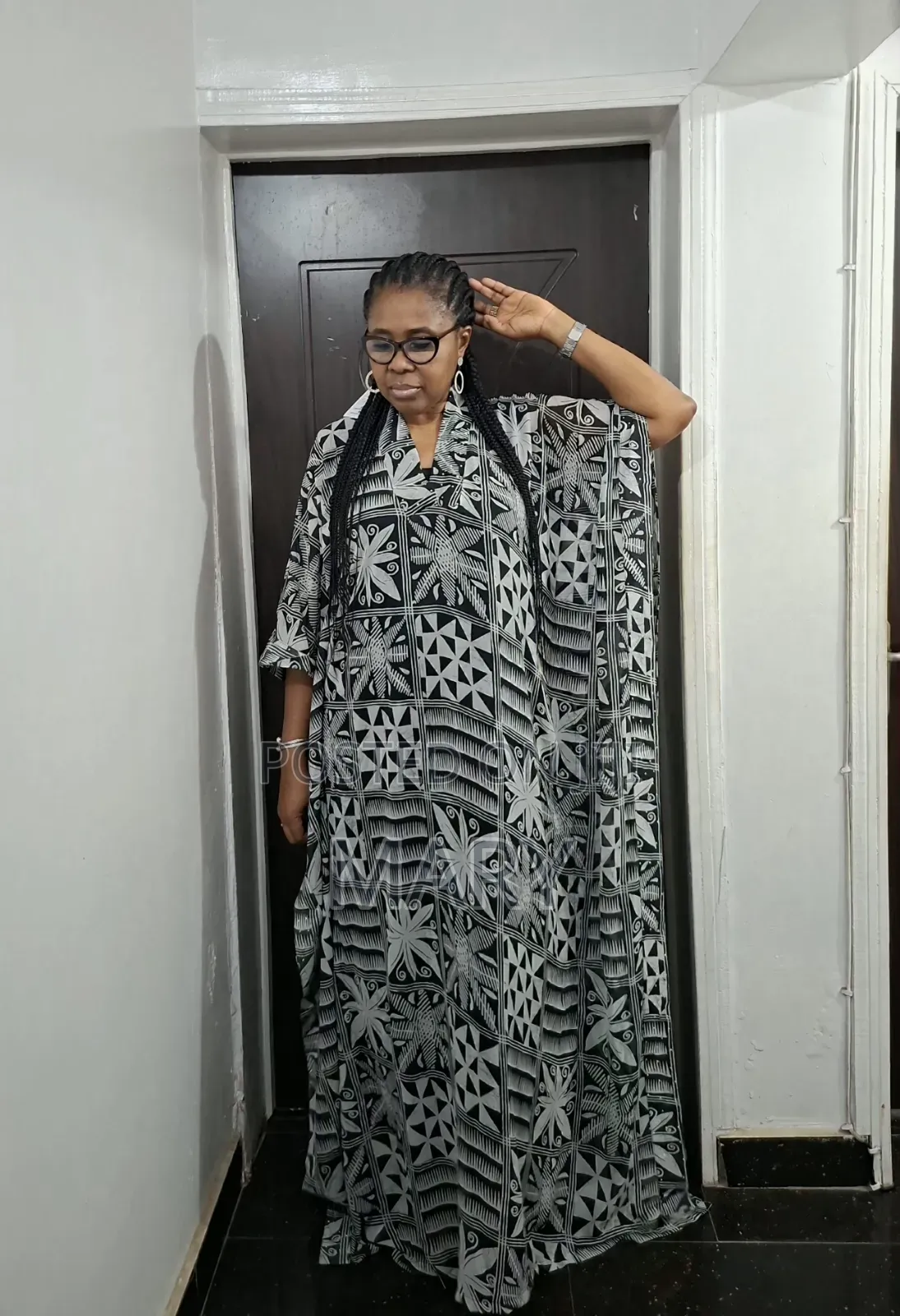Adire Chiffon Kaftan/ Bubu
