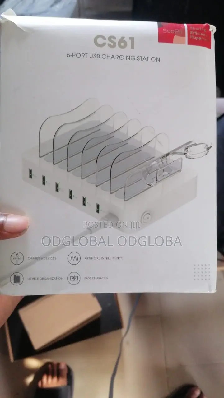CS61 6 Port USB Charging Station, Brand New