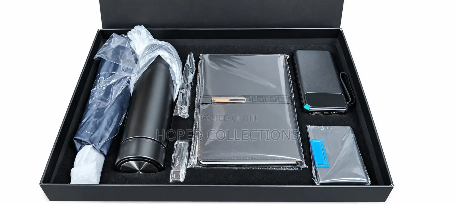 Power Bank, Dairy,flask, Umbrella, USB, Card Holder.