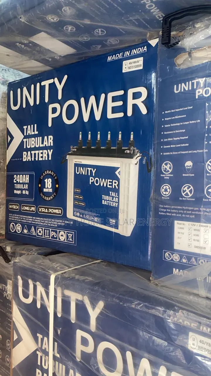 240ah Unity Power Tall Tubular Battery