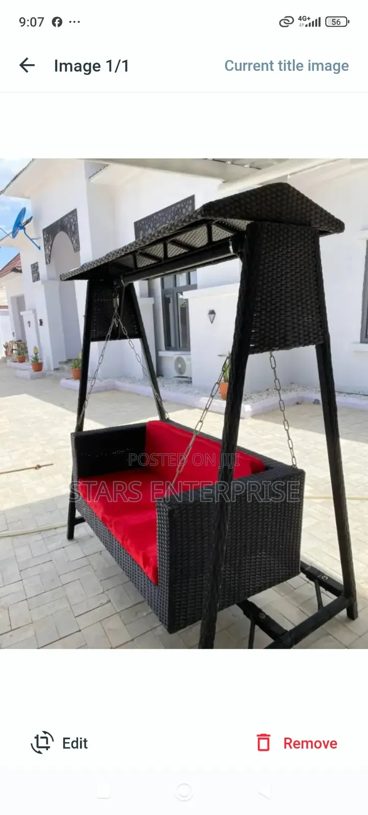 Rattan Outdoor Swing.