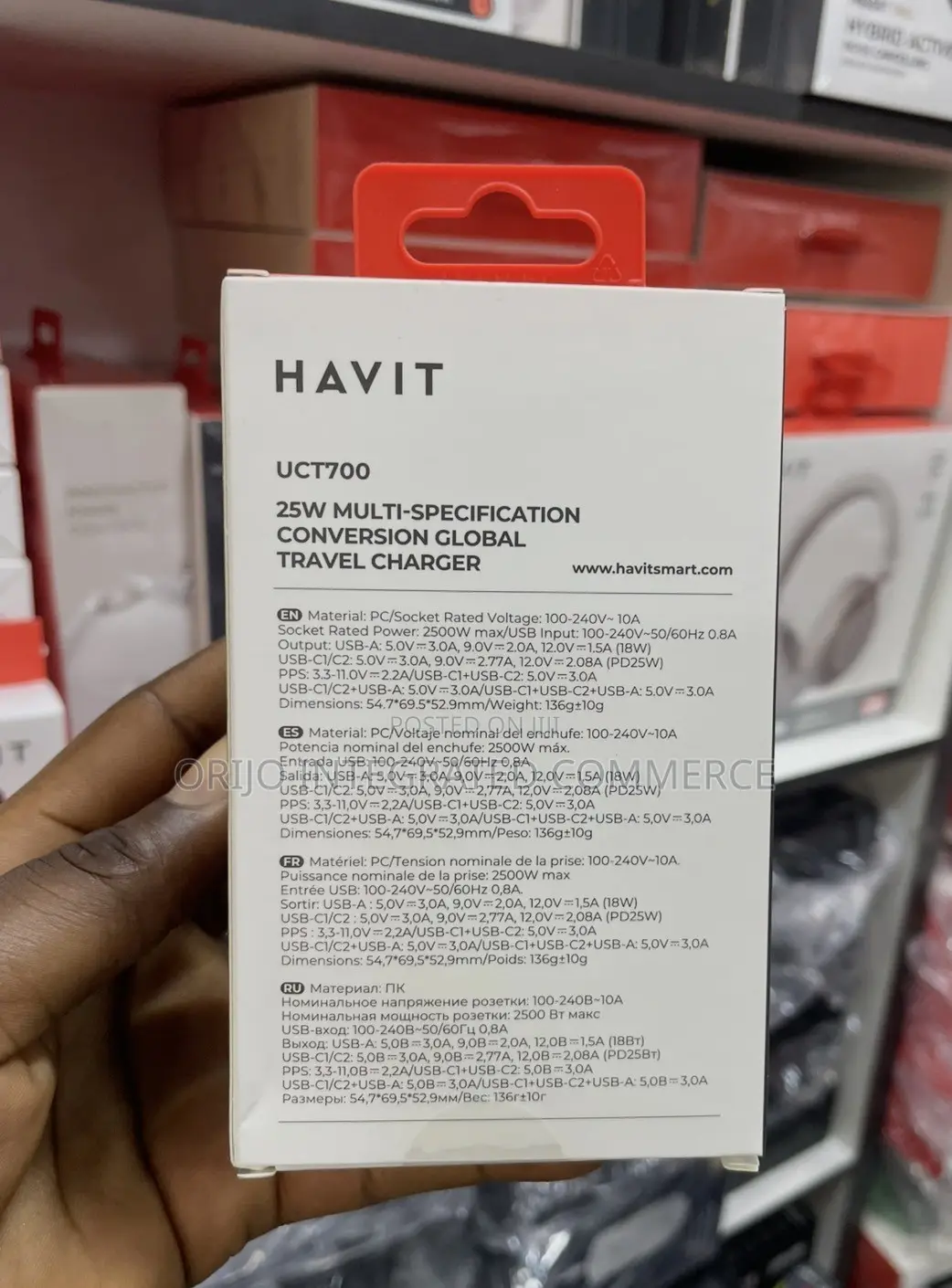 Havit Uct700 25w Multi-Specification Conversion Global Travel Charger