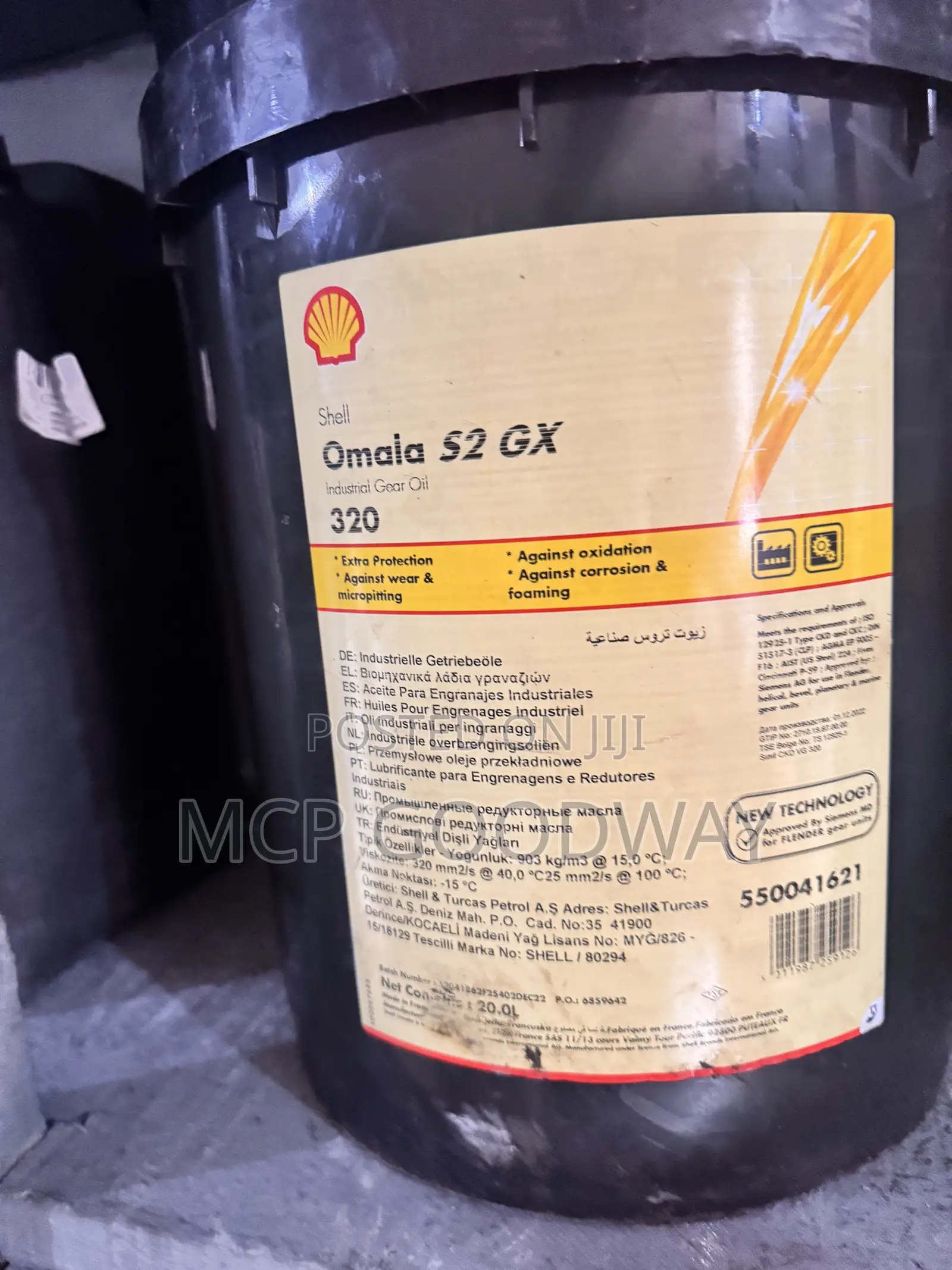 Shell Omala S2 GX 320 Industrial Gear Oil 20L