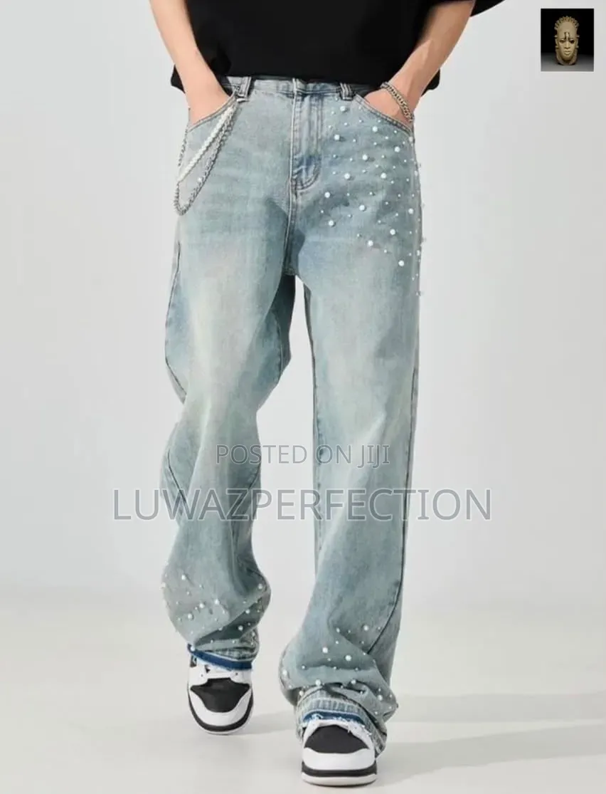 Premium Quality Luxury Denim Baggy Jeans Raw Fabrics Quality Denim