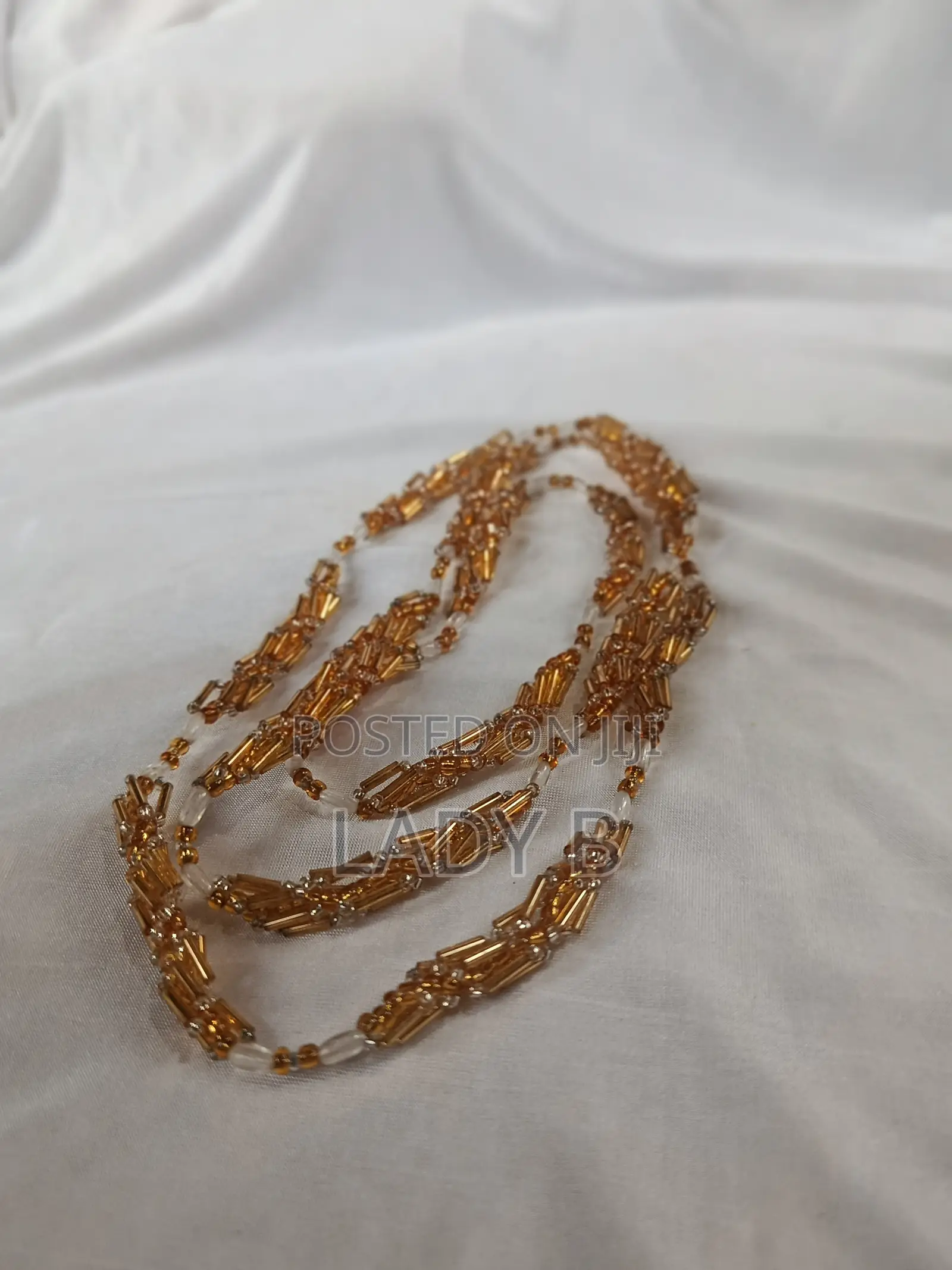 Dangling Spiral Amber Beaded Jewelry Set
