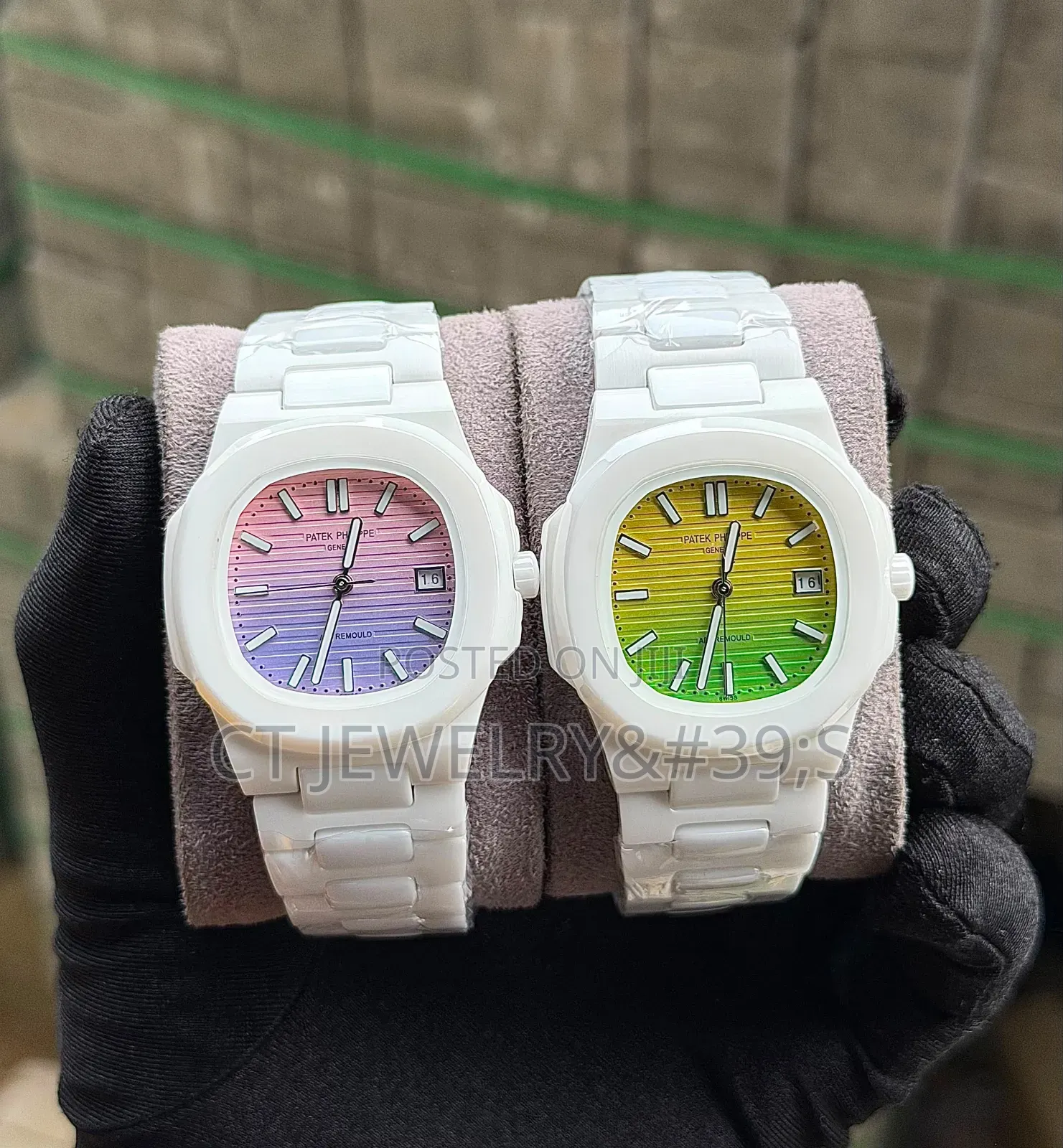 High White Ceramic Patek Philippe Nautilus Custom Timepiece