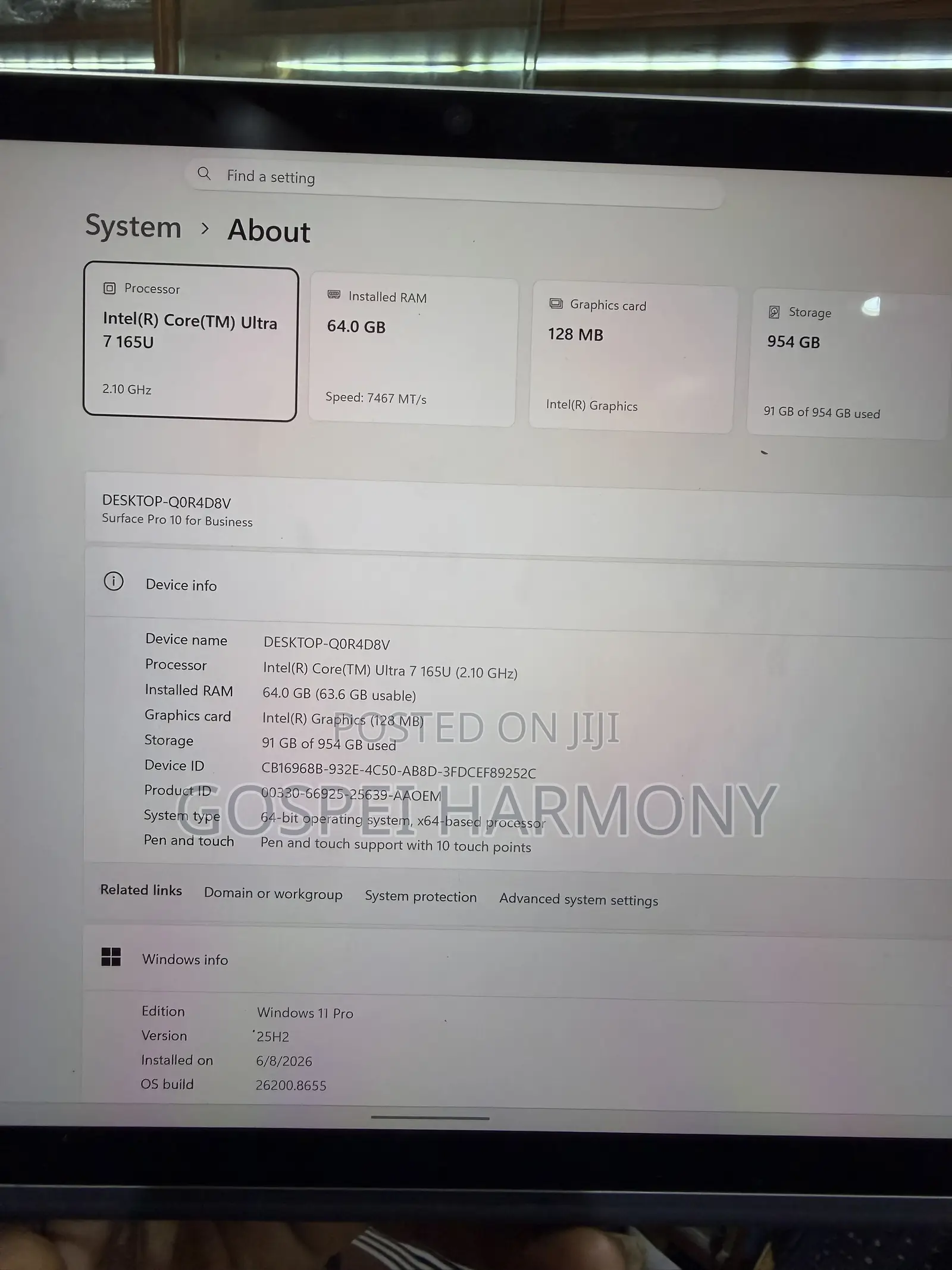 Laptop Microsoft Surface Pro 10 64GB Intel Core Ultra 7 SSD 1T