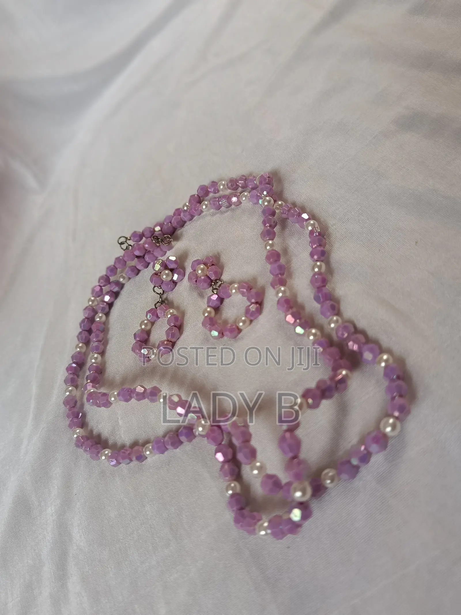 Dainty Flowery Lavender Nature-Inspired Jewelry Set