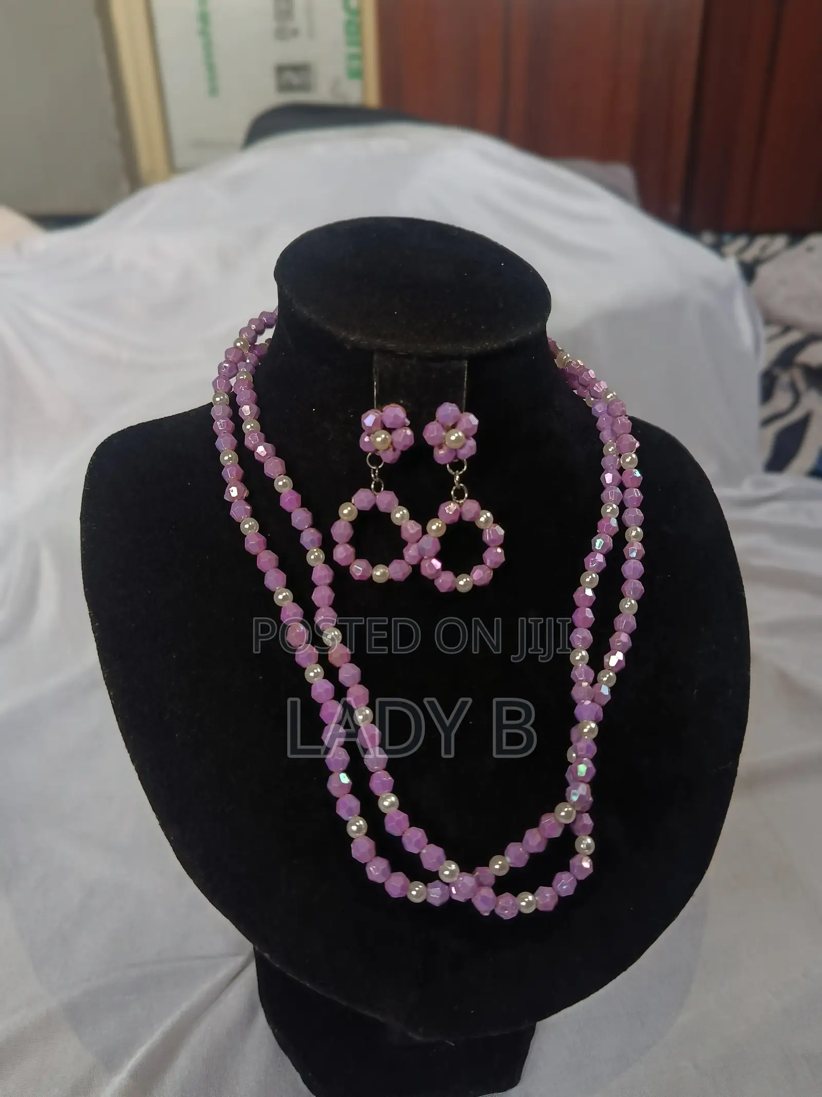 Dainty Flowery Lavender Nature-Inspired Jewelry Set