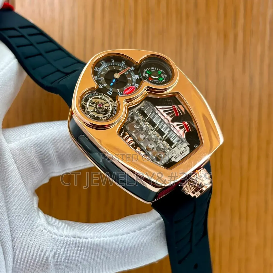 Luxury Jacob Co. Bugatti Tourbillon Wristwatch