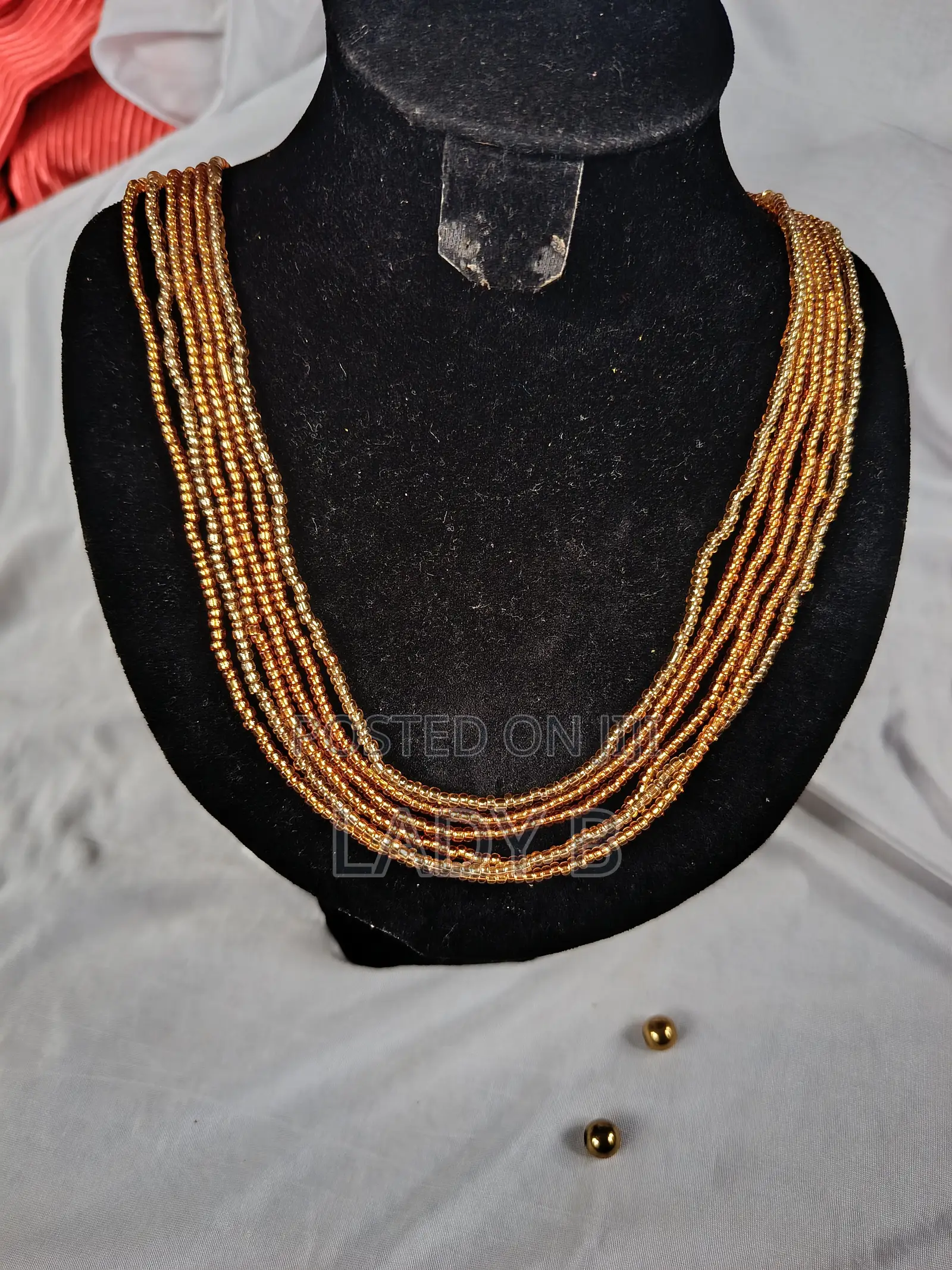 Multi-Strand Earthy Amber Beaded Statement Necklace
