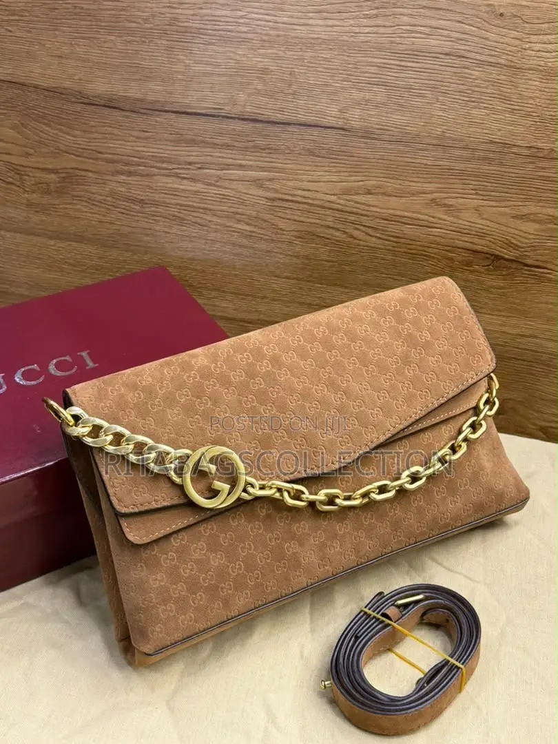 Gucci Medium Embossed Chain Shoulder Bag