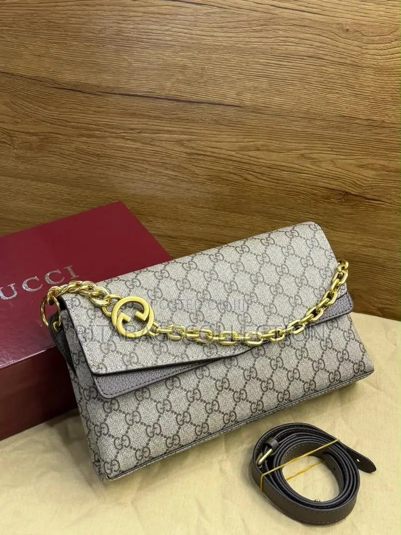Gucci Medium Embossed Chain Shoulder Bag